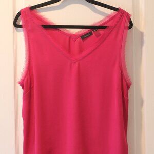 Halogen Bright Pink Sleeveless V-Neck Blouse – Size L